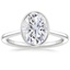 Platinum Petite Luna 1.5mm Bezel Ring, smalltop view