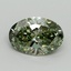 1.60 Ct. Fancy Vivid Green Oval Lab Grown Diamond