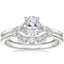 18K White Gold Nadia Diamond Ring with Aria Contoured Diamond Ring