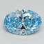 2.08 Ct. Fancy Vivid Blue Oval Lab Grown Diamond
