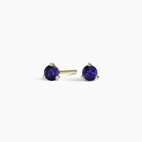 Lab Sapphire Birthstone Stud Earrings