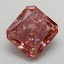 4.19 Ct. Fancy Vivid Brownish Pink Radiant Lab Grown Diamond