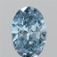 1.00 Ct. Fancy Vivid Blue Oval Lab Grown Diamond