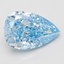 1.58 Ct. Fancy Vivid Blue Pear Lab Grown Diamond