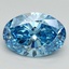 4.76 Ct. Fancy Vivid Blue Oval Lab Grown Diamond