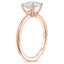 14K Rose Gold Petite Heritage Diamond Ring, smallside view