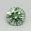 0.72 Ct. Fancy Vivid Green Round Lab Grown Diamond