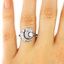 The Dara Ring, smalltop view on a hand