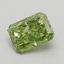 0.71 Ct. Fancy Vivid Green Radiant Lab Grown Diamond