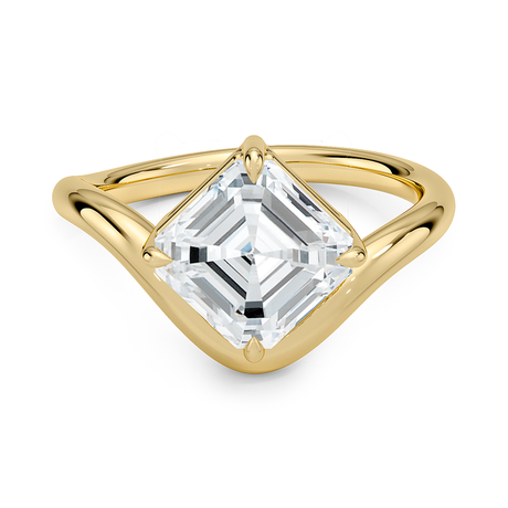 18K Yellow Gold Silhouette Solitaire Ring