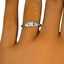The Poiret Ring, smalltop view on a hand