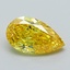 1.23 Ct. Fancy Vivid Yellow Pear Lab Grown Diamond