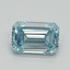 0.73 Ct. Fancy Intense Blue Emerald Lab Grown Diamond