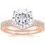 14KR Moissanite Ballad Diamond Ring (1/8 ct. tw.) with Flair Diamond Ring (1/6 ct. tw.), smalltop view