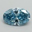3.02 Ct. Fancy Vivid Blue Oval Lab Grown Diamond