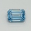 1.07 Ct. Fancy Vivid Blue Emerald Lab Grown Diamond