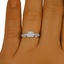 The Isabeau Ring, smallzoomed in top view on a hand