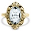 Art Nouveau Aquamarine Cocktail Ring