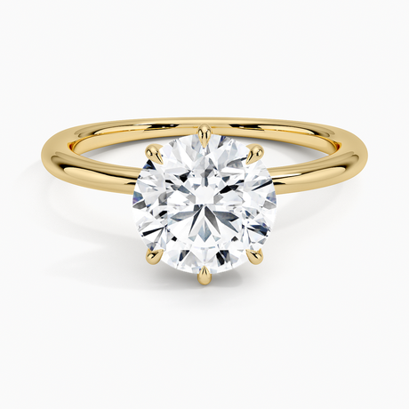14K Yellow Gold Freesia Six-Prong Solitaire Ring