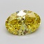3.52 Ct. Fancy Intense Yellow Oval Lab Grown Diamond