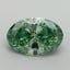 1.62 Ct. Fancy Vivid Pacific Green Oval Lab Grown Diamond