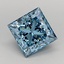 3.08 Ct. Fancy Vivid Blue Princess Lab Grown Diamond