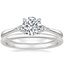 Platinum Aria Diamond Ring with Petite Comfort Fit Wedding Ring