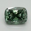3.08 Ct. Fancy Vivid Pacific Green Cushion Lab Grown Diamond