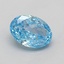 0.51 Ct. Fancy Vivid  Blue Oval Lab Grown Diamond