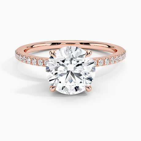 14K Rose Gold Luxe Petal Diamond Ring