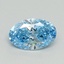 0.56 Ct. Fancy Vivid Blue Oval Lab Grown Diamond