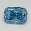 3.02 Ct. Fancy Vivid Blue Cushion Lab Grown Diamond