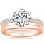 14K Rose Gold Luxe Sienna Diamond Ring with 2mm Comfort Fit Wedding Ring