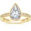 18K Yellow Gold Sinclair Art Deco Diamond Ring (1/6 ct. tw.), smalltop view