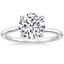 18K White Gold Monsella Solitaire Ring, smalltop view