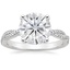 18K White Gold Petite Luxe Twisted Vine Diamond Ring (1/4 ct. tw.), smalltop view