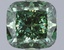 1.59 Ct. Fancy Vivid Green Cushion Lab Grown Diamond