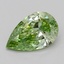 0.59 Ct. Fancy Vivid  Green Pear Lab Grown Diamond