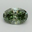 4.03 Ct. Fancy Vivid Green Oval Lab Grown Diamond