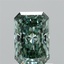 1.03 Ct. Fancy Vivid Green Radiant Lab Grown Diamond