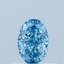 0.55 Ct. Fancy Vivid Blue Oval Lab Grown Diamond