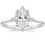 18K White Gold Luminesce Diamond Ring, smalltop view
