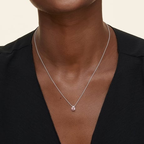 Floating Solitaire Morganite Pendant