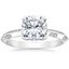 18K White Gold Marlowe Diamond Ring, smalltop view