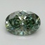 1.59 Ct. Fancy Vivid Green Oval Lab Grown Diamond