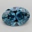 6.95 Ct. Fancy Vivid  Blue Oval Lab Grown Diamond