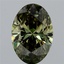 5.49 Ct. Fancy Vivid  Green Oval Lab Grown Diamond