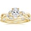 18K Yellow Gold Willow Diamond Ring (1/8 ct. tw.) with Winding Willow Diamond Ring (1/8 ct. tw.)