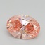 1.74 Ct. Fancy Intense Pink Oval Lab Grown Diamond