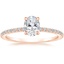14K Rose Gold Demi Three-Quarter Coverage Diamond Ring (1/3 ct. tw.), smalltop view